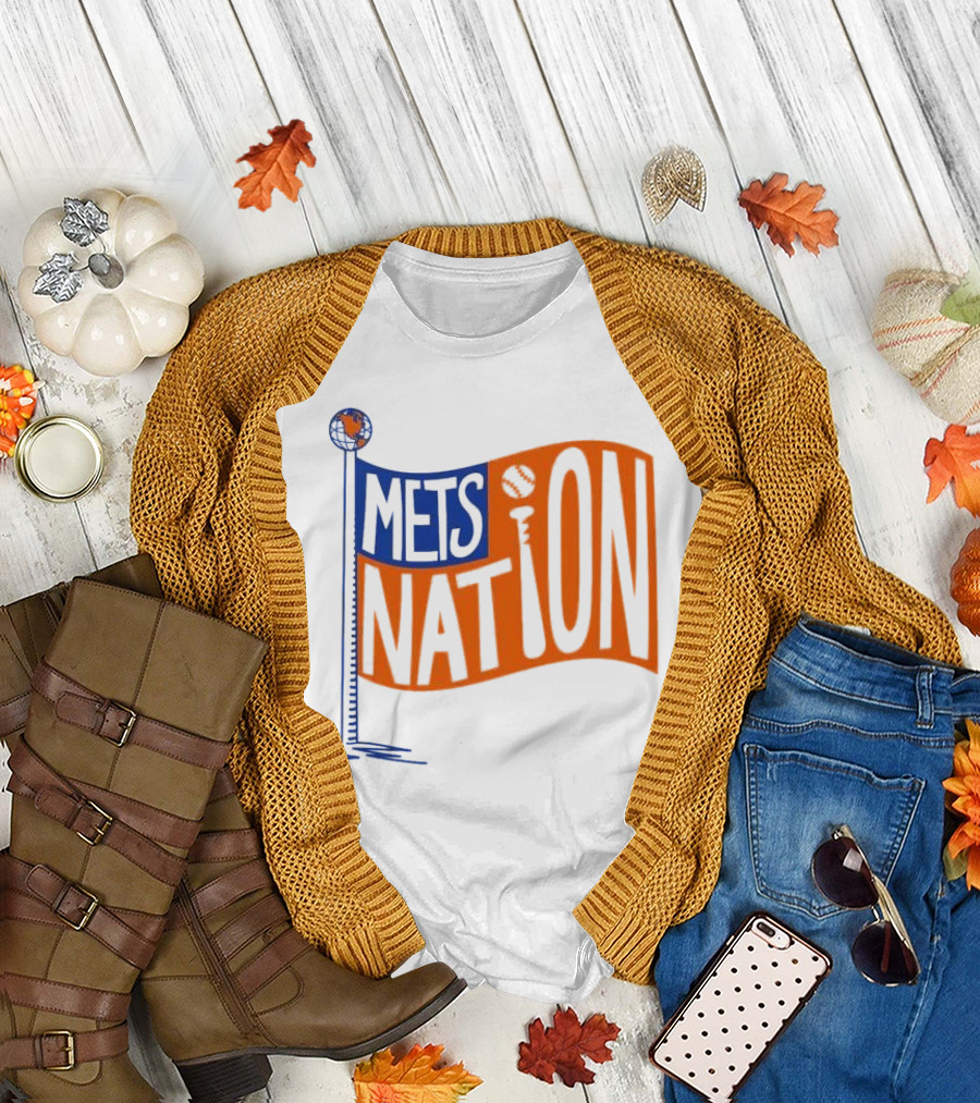 Mets Nation Flag New York Mets Baseball Team T-Shirt