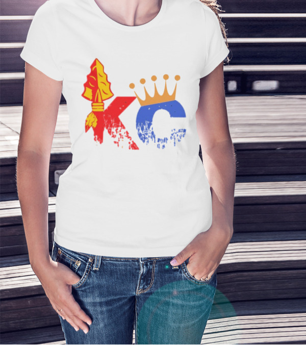 Kansas City Chiefs Arrowhead And Royals Crown KC Combo T-Shirt