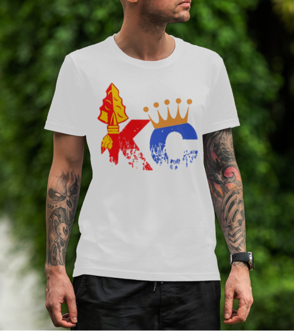 Kansas City Chiefs Arrowhead And Royals Crown KC Combo T-Shirt