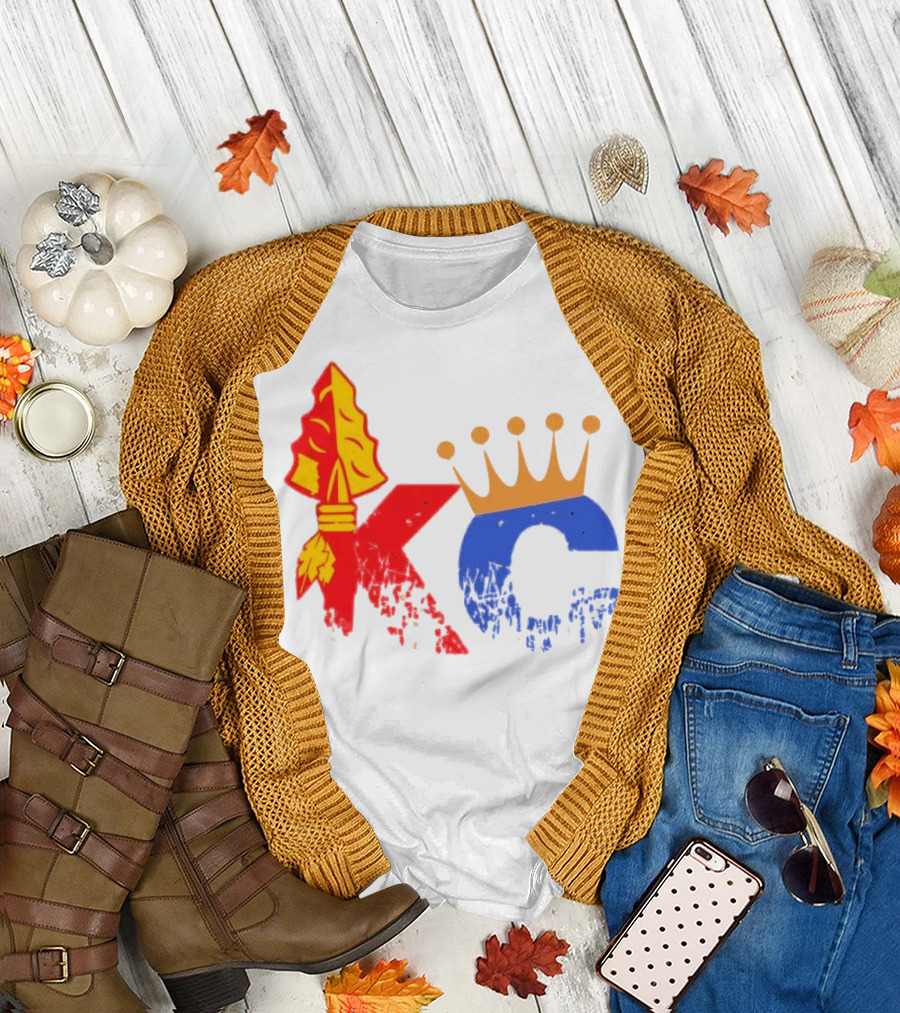 Kansas City Chiefs Arrowhead and Royals Crown KC Combo T-Shirt