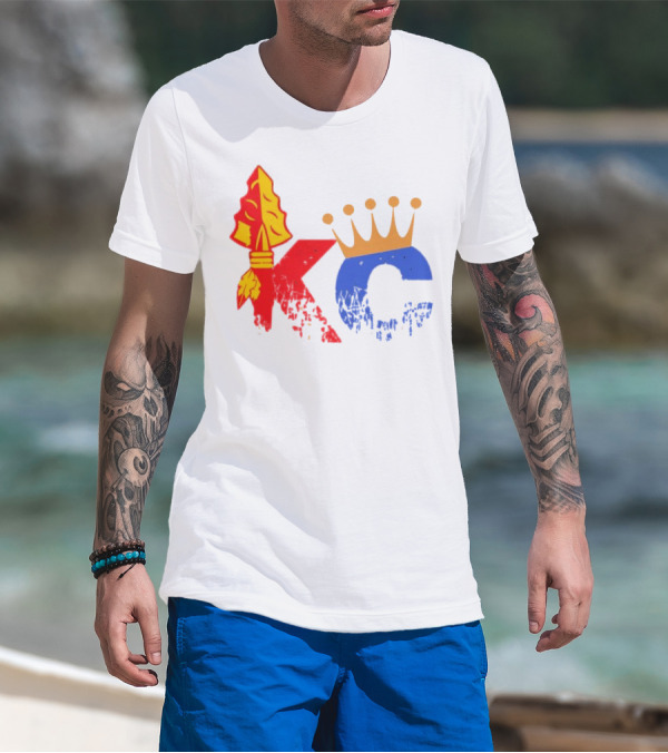 Kansas City Chiefs Arrowhead And Royals Crown KC Combo T-Shirt