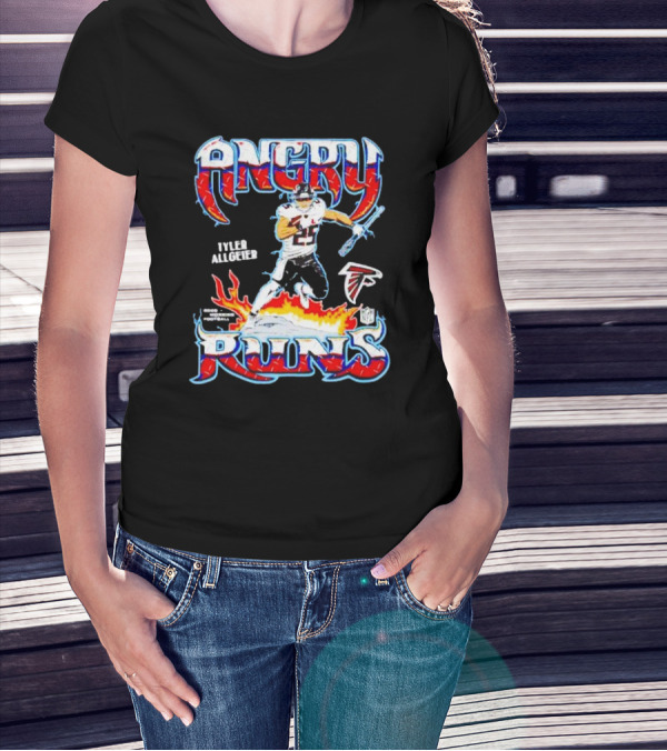 Angry Runs Atlanta Falcons Tyler Allgeier NFL Football T-Shirt
