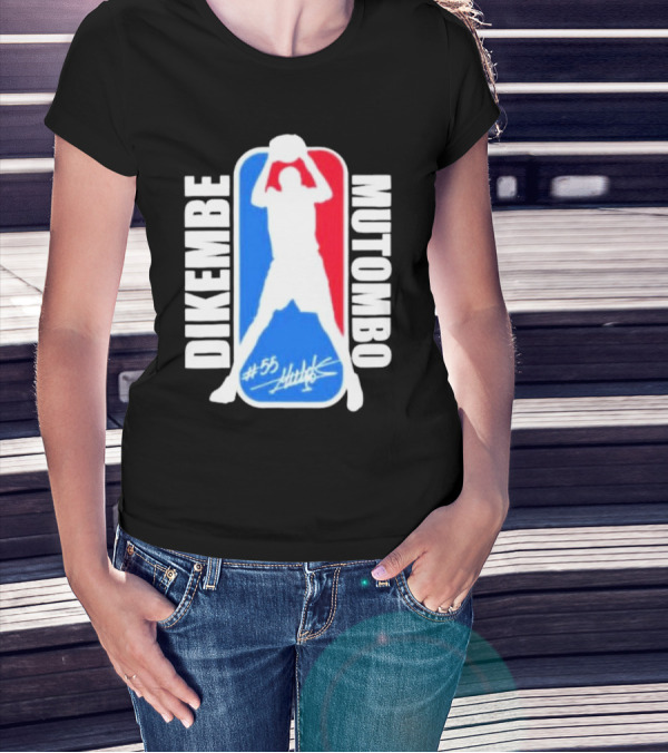 Dikembe Mutombo #55 Signature NBA T-Shirt