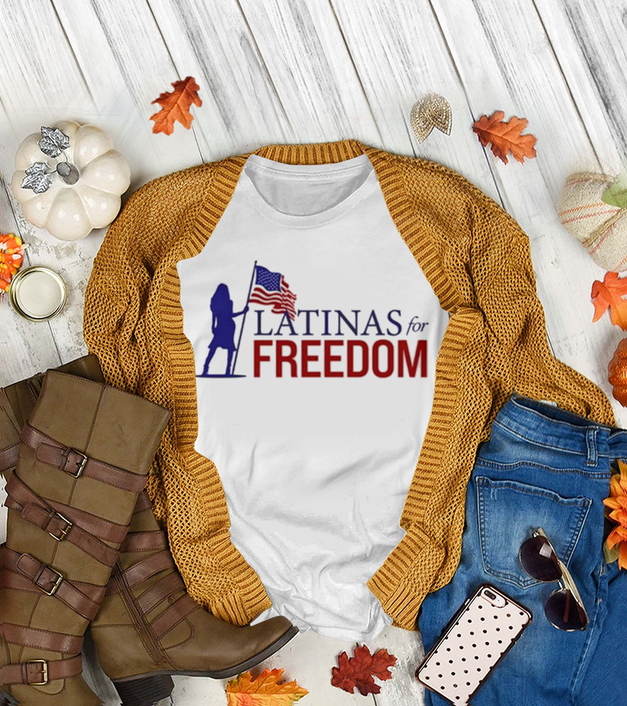 Latinas for Freedom American Flag T-Shirt