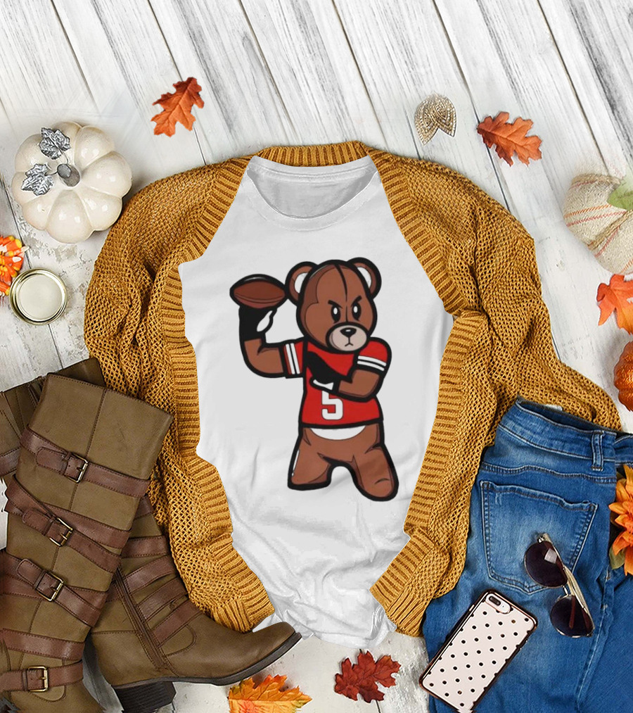 Louisville Teddy Bear Football Player Cartoon T-Shirt