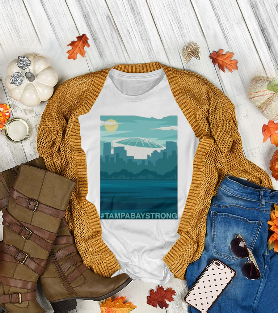 Tampa Bay Skyline #TampaBayStrong Stadium T-Shirt