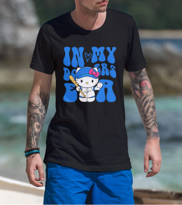 In My Dodgers Era Hello Kitty Baseball T-Shirt