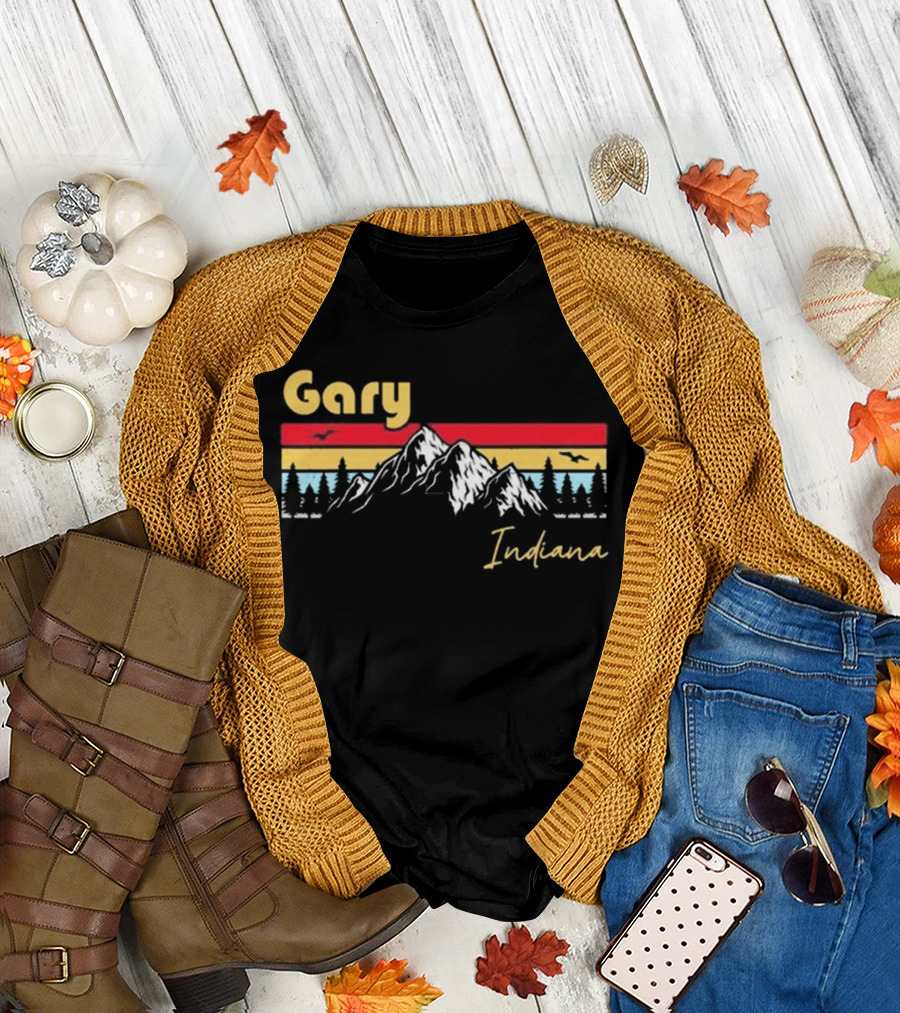 Gary Indiana Spooky Pete Joseph Hometown Roots Mountain Sunset T-Shirt