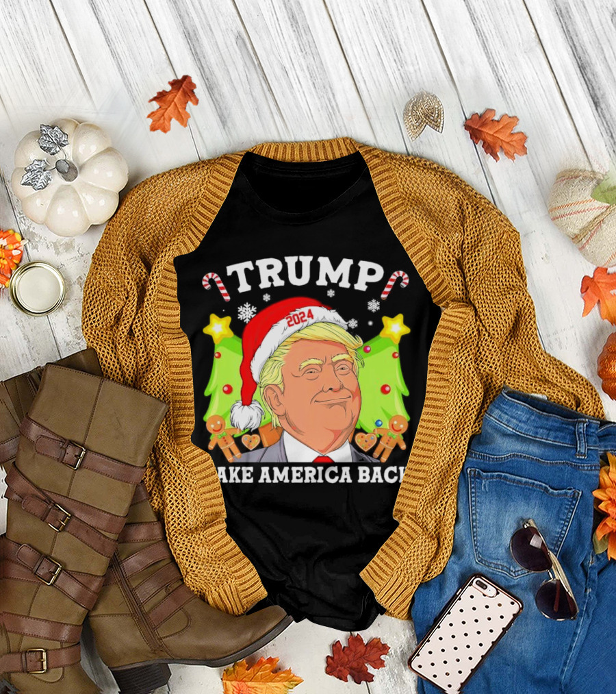 Trump 2024 Santa Christmas Take America Back T-Shirt