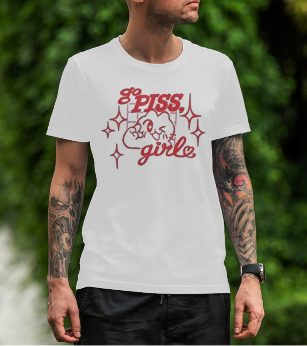 Giraffalope Go Piss Girl Sparkle T-Shirt