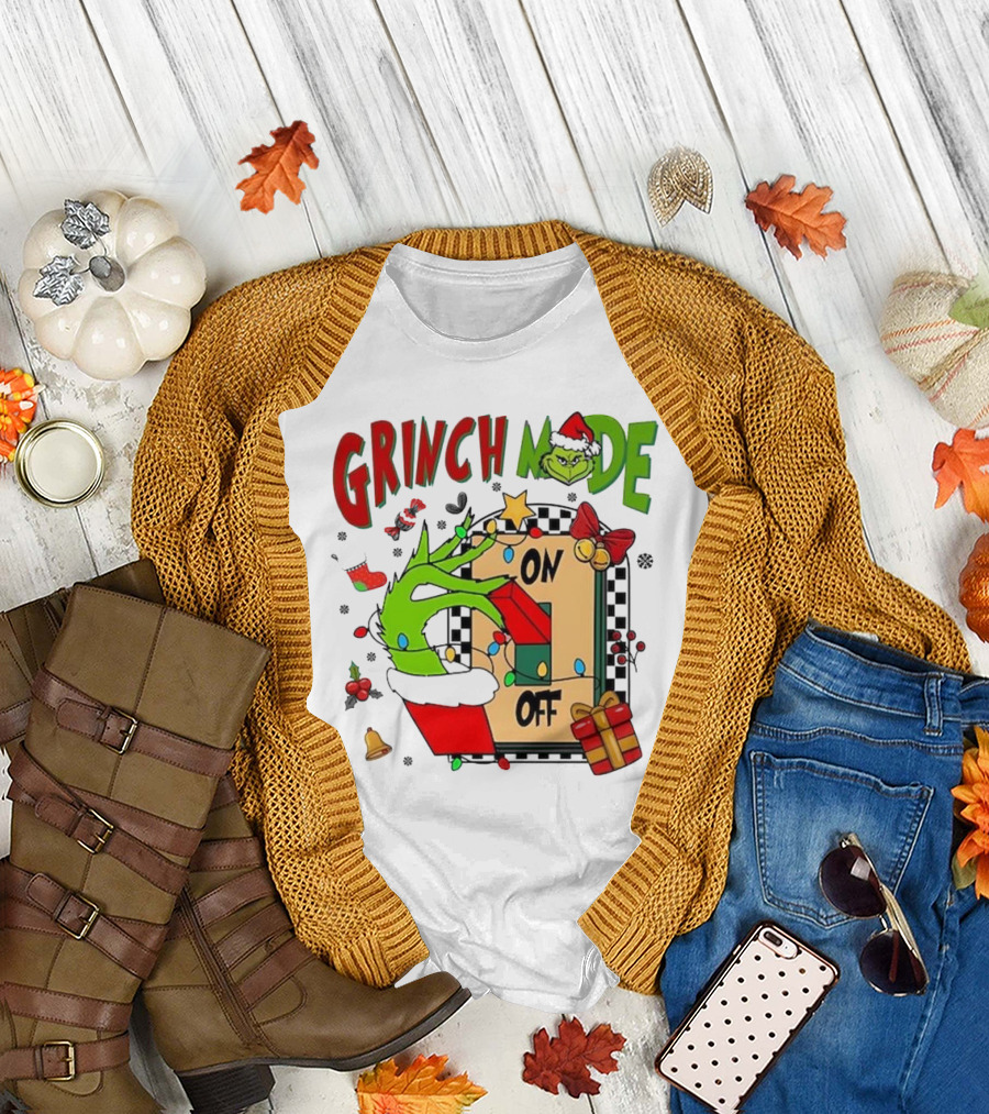 Grinch Christmas Mode On Off T-Shirt
