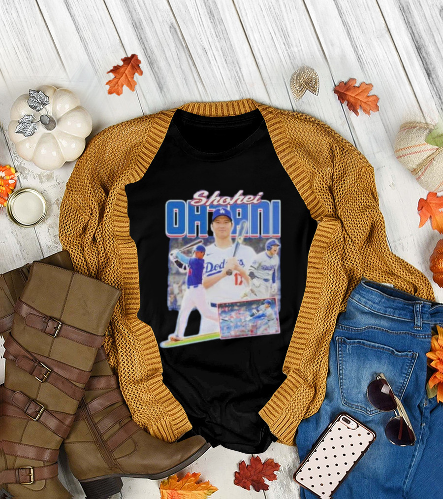 Shohei Ohtani Dodgers Baseball Collage T-Shirt