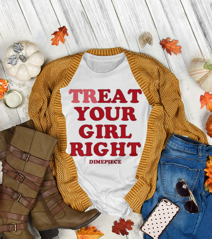 Treat Your Girl Right Dimepiece Statement Red T-Shirt