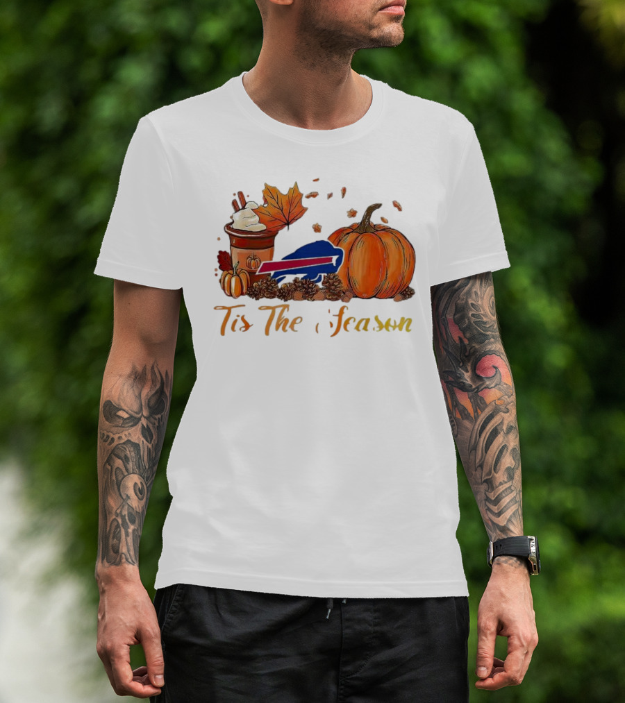 Buffalo Bills Tis The Season Pumpkin Latte Autumn Football T-Shirt