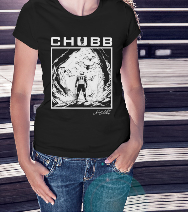Cleveland Chubb 24 Bat Cave Scene By Nick Chubb T-Shirt