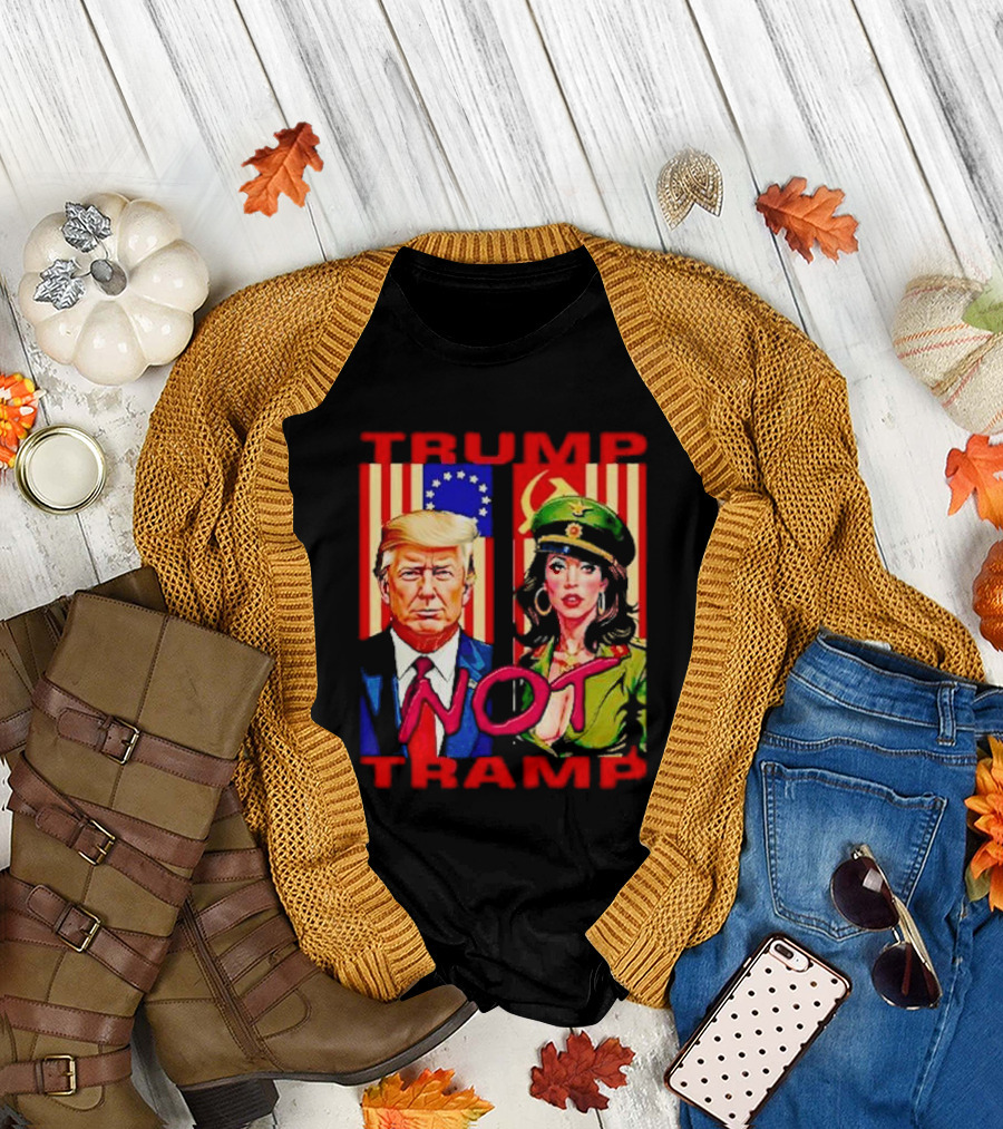 Trump NOT Tramp Anti Kamala Image T-Shirt