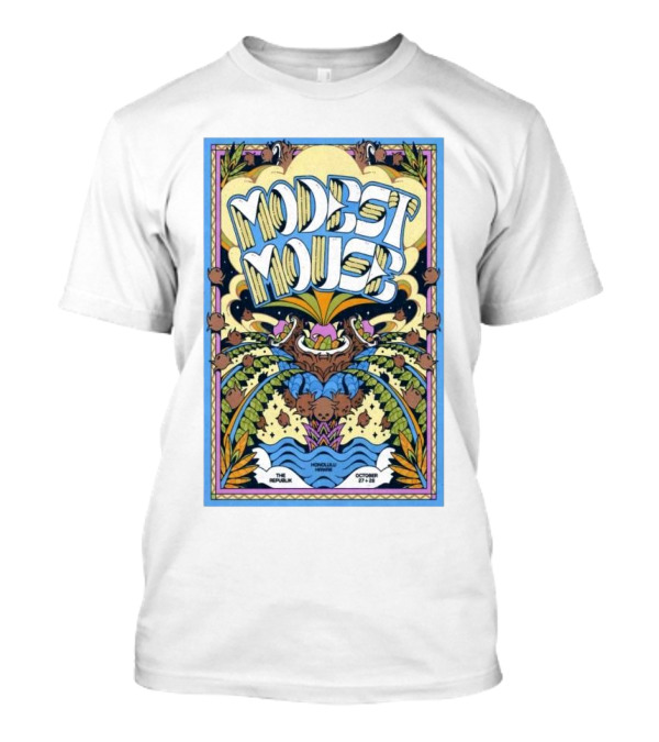 Modest Mouse Live At The Republik Honolulu October 27-28 2024 Psychedelic Waves And Nature Vibrance T-Shirt