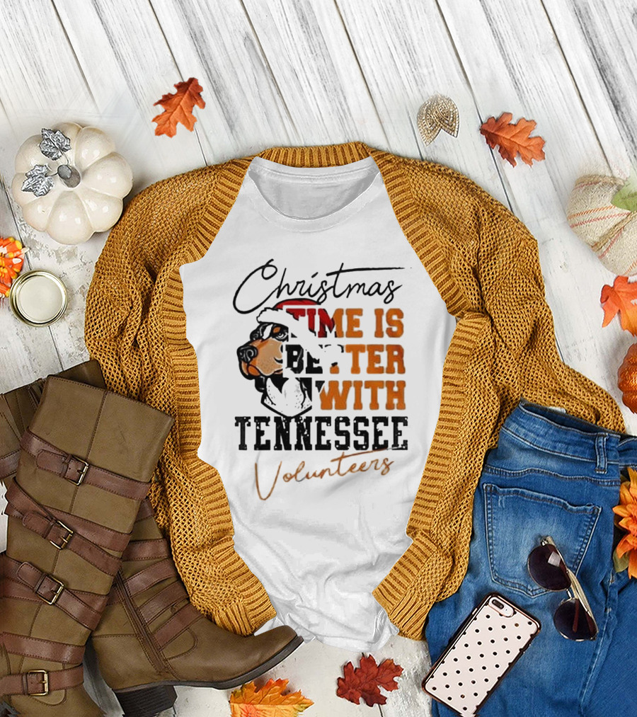 Christmas Time Is Better With Tennessee Volunteers T-Shirt