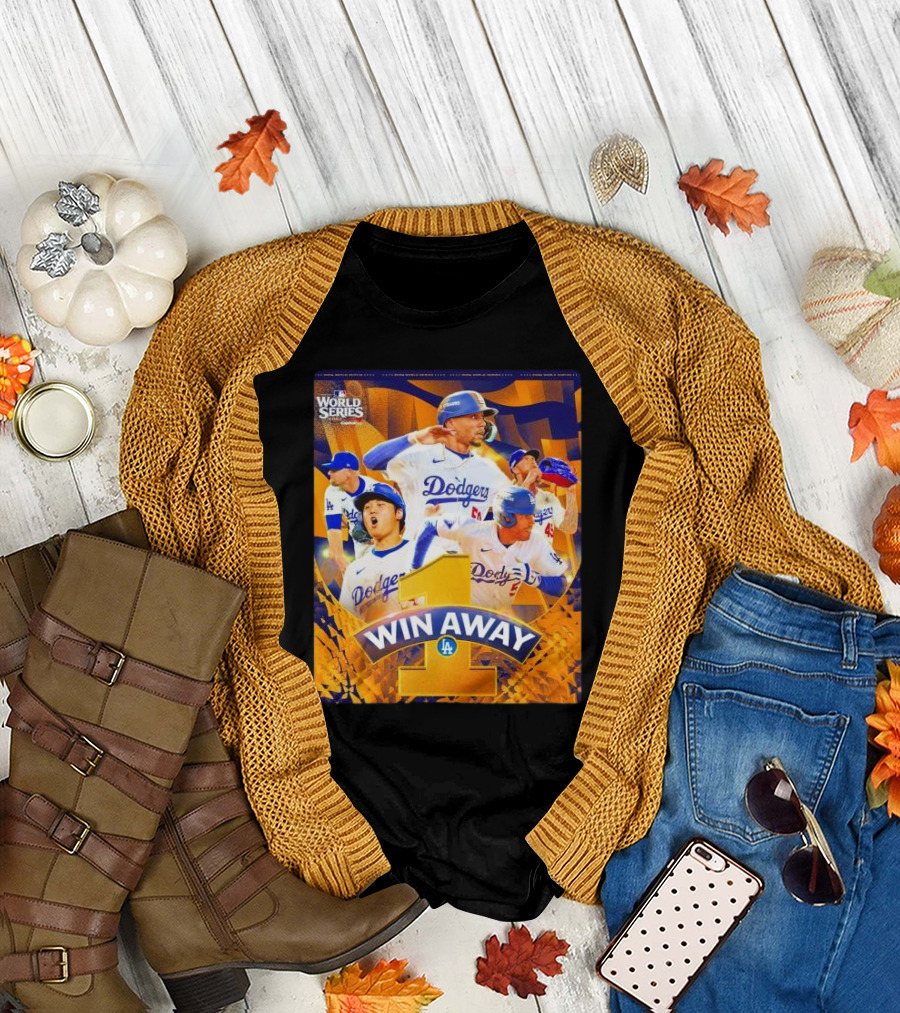Win Away Los Angeles Dodgers World Series Victory T-Shirt