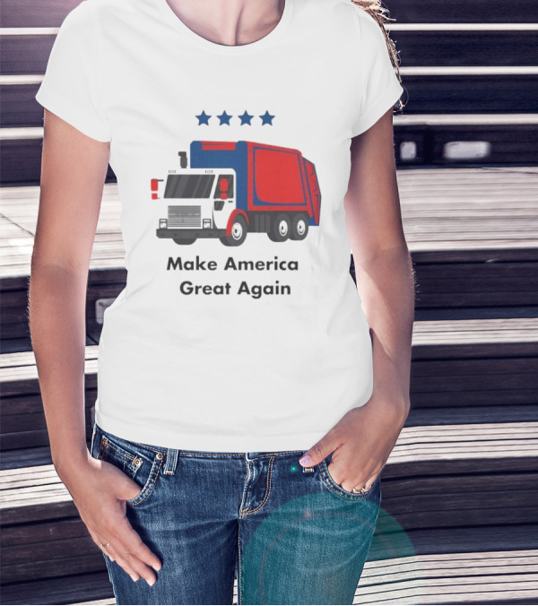 Make America Great Again Garbage Truck With Stars T-Shirt
