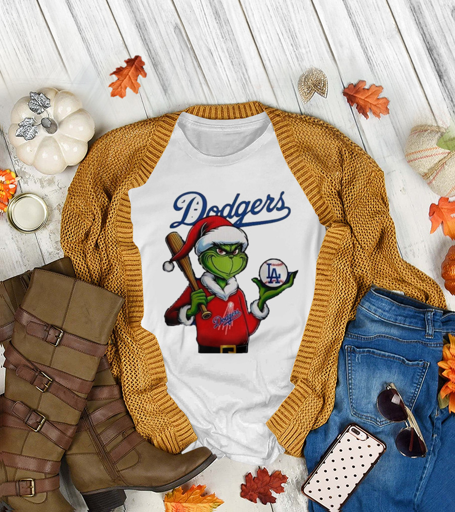 Dodgers MLB Los Angeles The Grinch Grinchmas Christmas T-Shirt