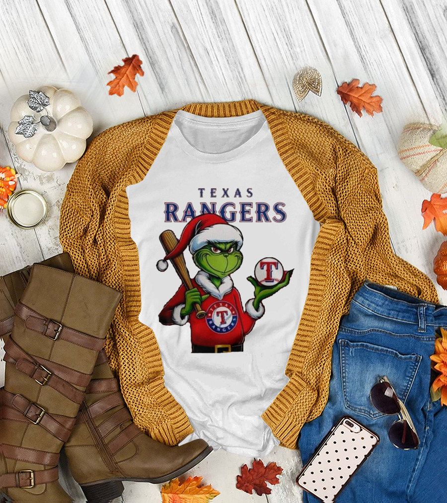 Texas Rangers Grinch Christmas 2024 MLB Grinchmas T-Shirt