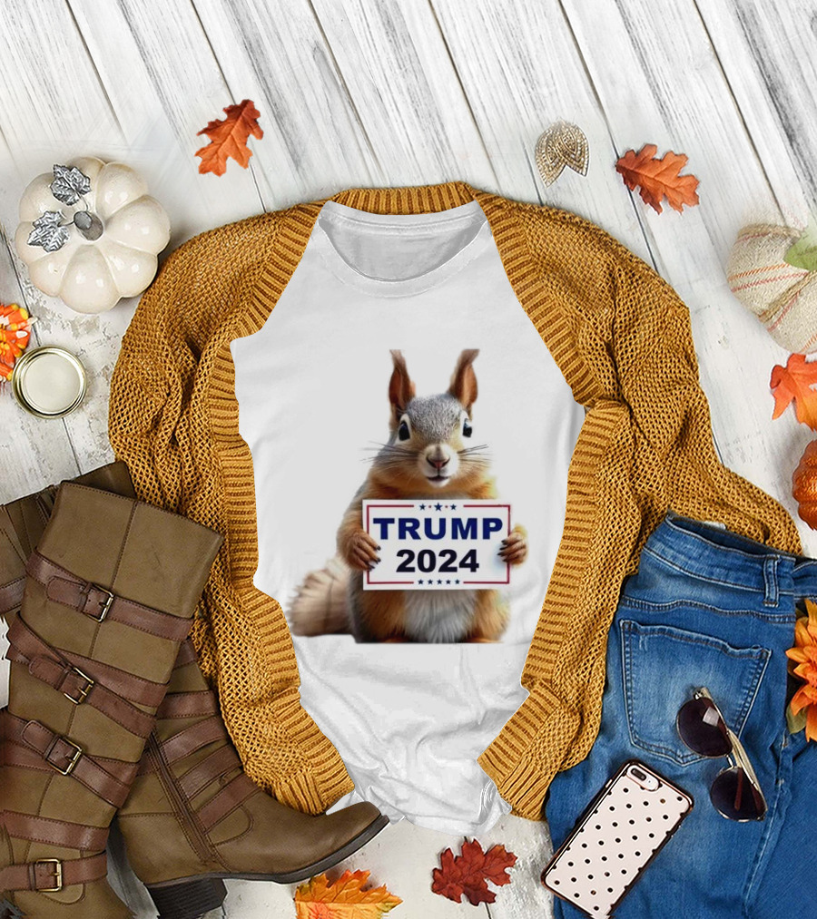 Trump 2024 Squirrel with Sign T-Shirt