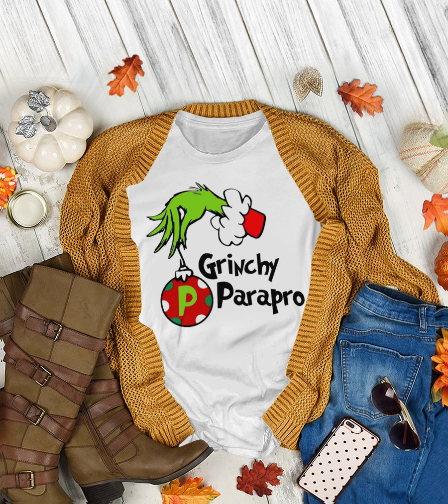Grinchy Parapro Christmas 2024 Hand Holding T-Shirt