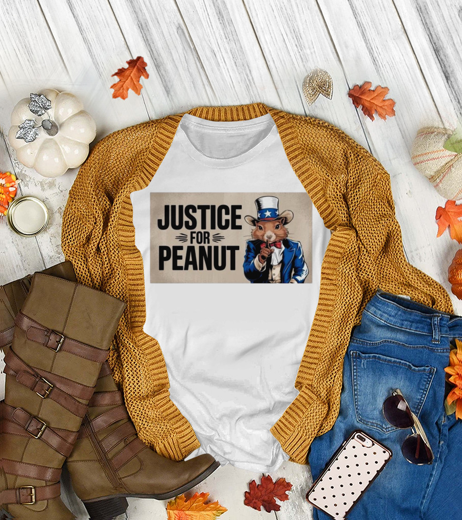 Justice for Peanut the Squirrel 2024 Uncle Sam T-Shirt