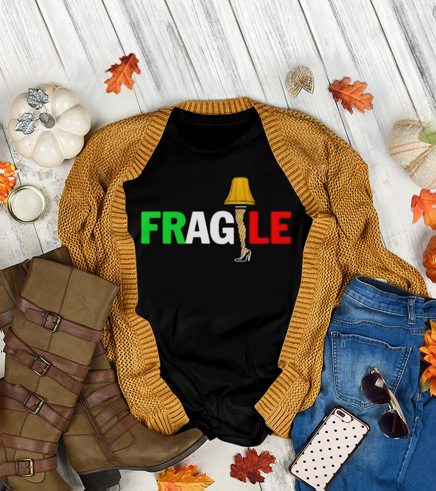 Fragile Italian Christmas Leg Lamp T-Shirt