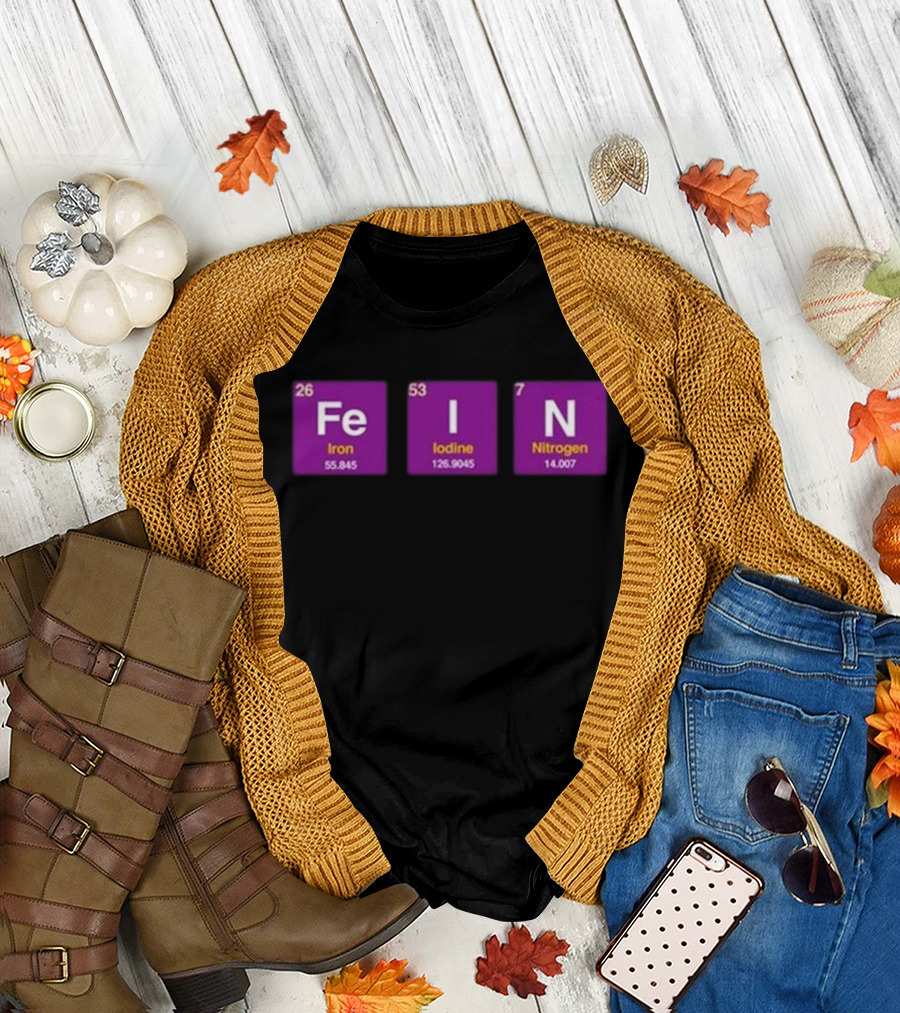 Ahh Tees Fe Iodine Nitrogen Elements Chemistry T-Shirt