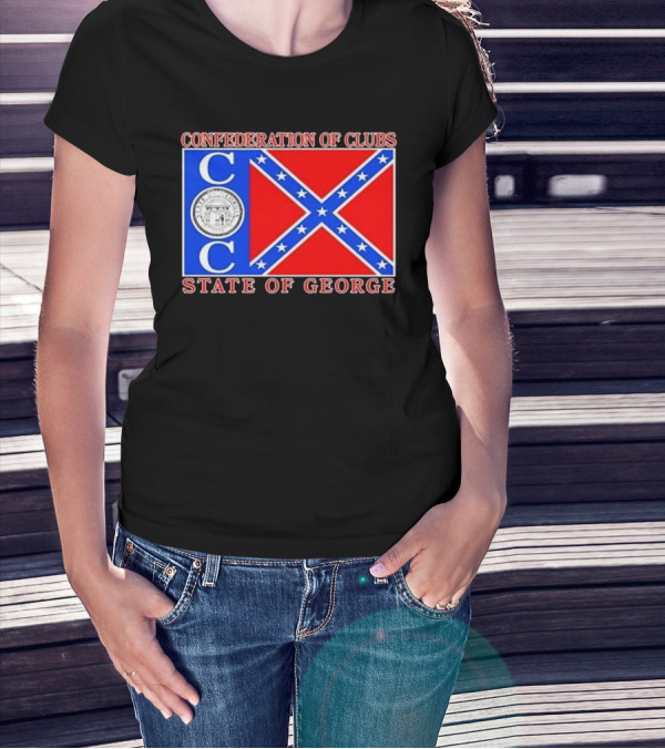 Confederation Of Clubs State Of George Flag With Seal T-Shirt