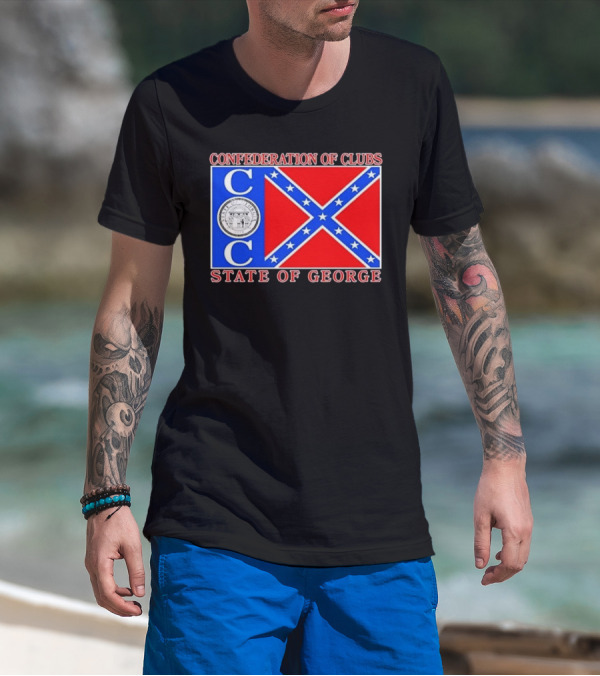 Confederation Of Clubs State Of George Flag With Seal T-Shirt