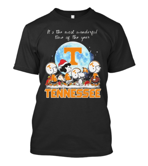 Tennessee Volunteers Christmas 2024 Peanut Characters It's The Most Wonderful Time Of The Year T-Shirt