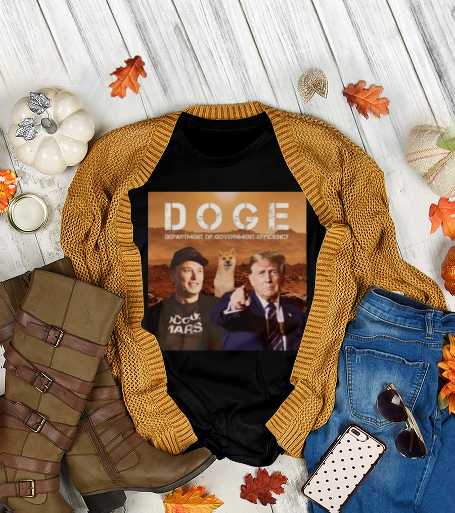DOGE Department of Government Efficiency 2024 Trump Vance Mars Doge Coin T-Shirt