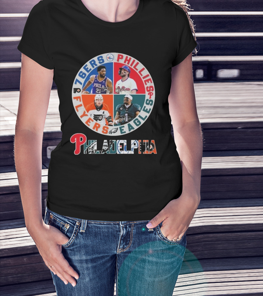 Philadelphia 76ers Phillies Eagles Flyers T-Shirt