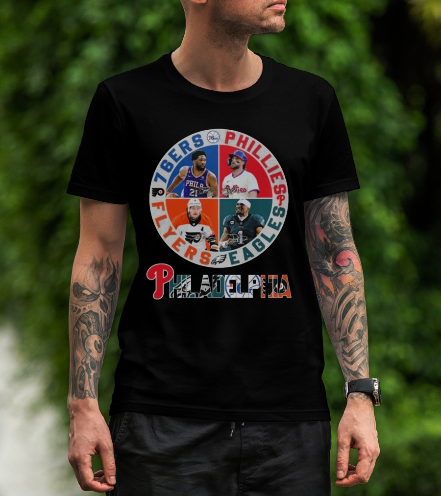 Philadelphia 76ers Phillies Eagles Flyers T-Shirt