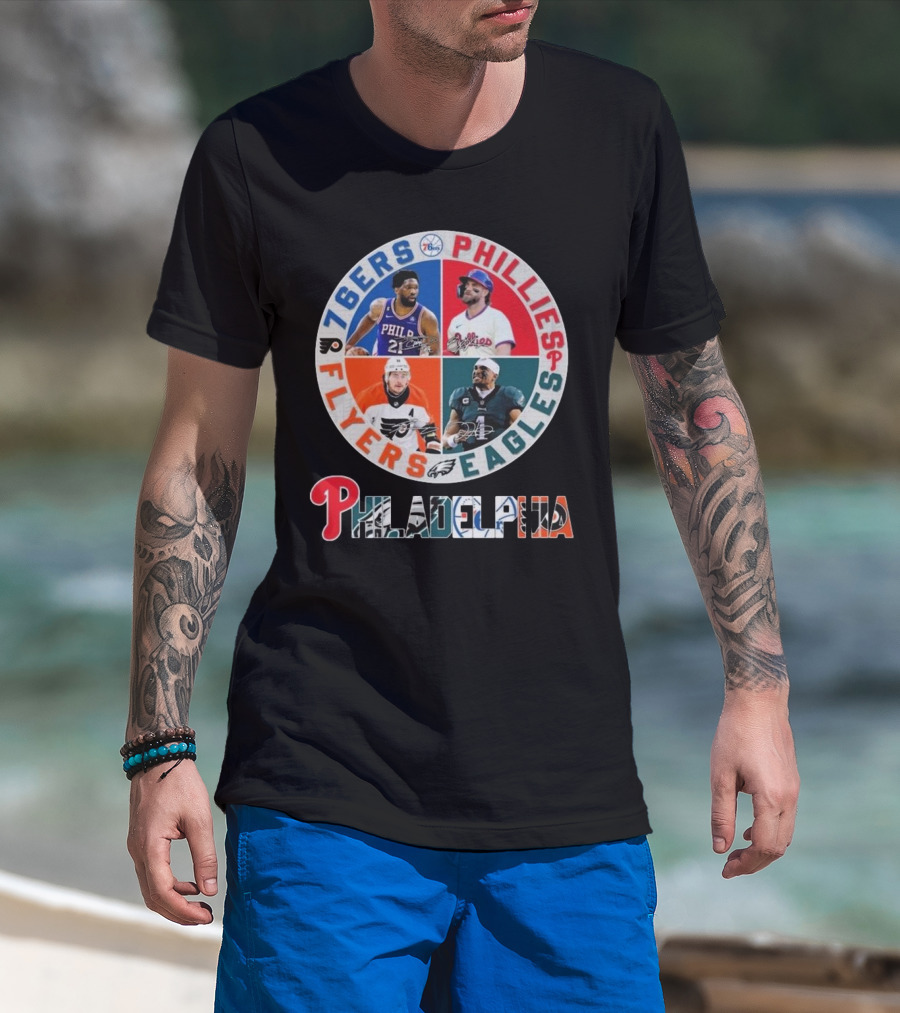 Philadelphia 76ers Phillies Eagles Flyers T-Shirt