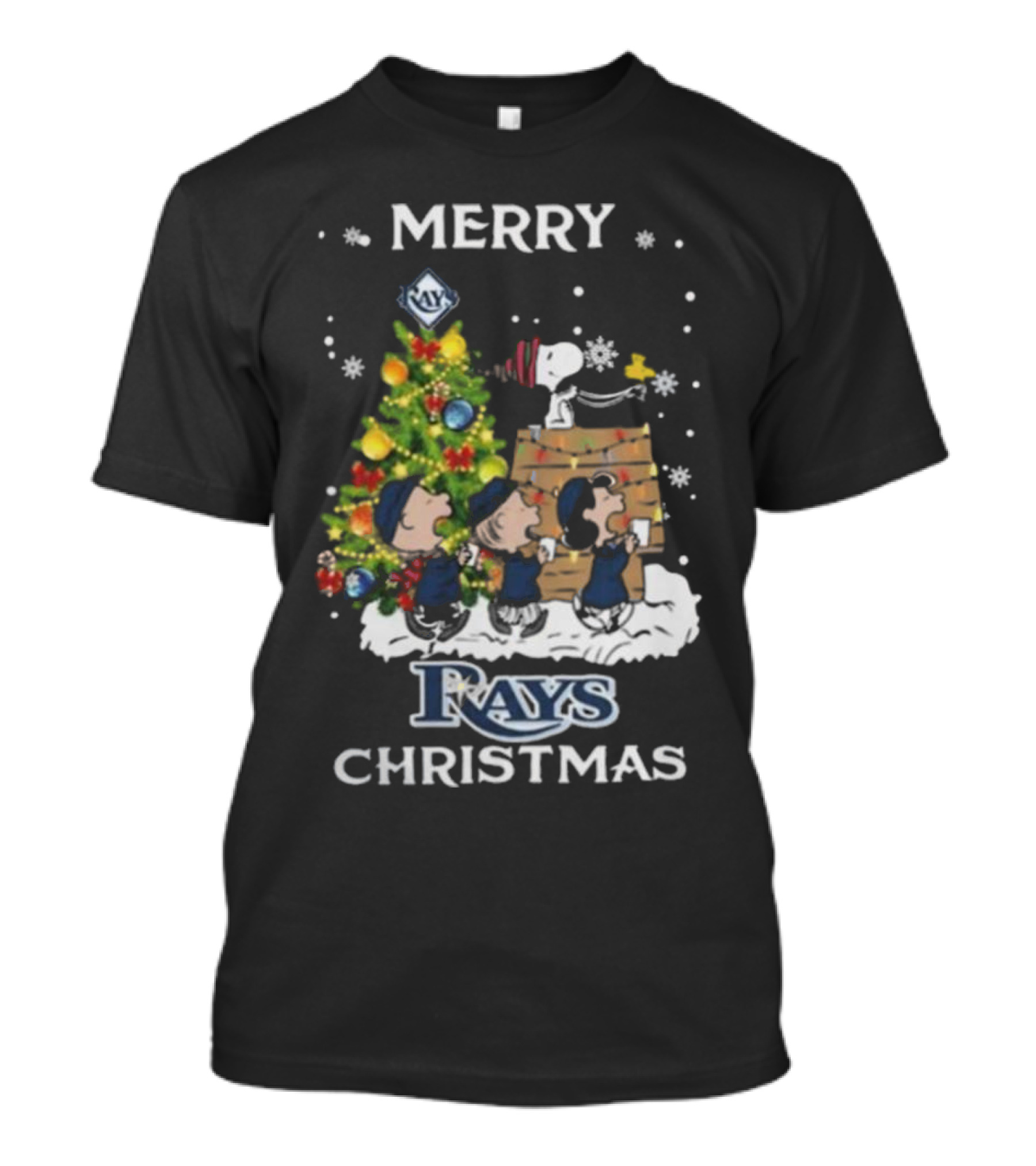 Merry Rays Christmas Tampa Bay Snoopy And Friends T-Shirt