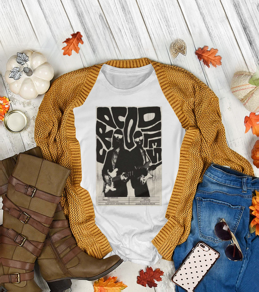 Crocodiles Bad Vibrations Tour Live Luxury Apartments Nov 18 2024 Moth Club London UK T-Shirt