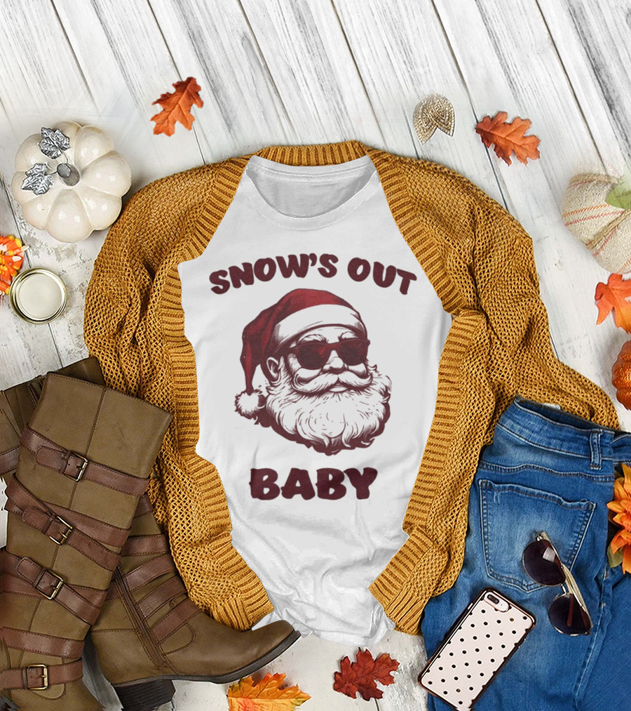 Snow’s Out Baby Santa Christmas T-Shirt
