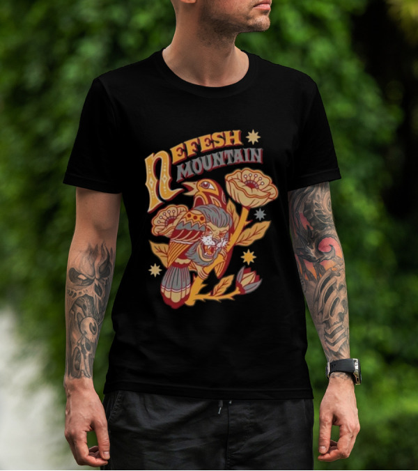 Nefesh Mountain Vibrant Sparrow And Fierce Lion Floral Harmony T-Shirt