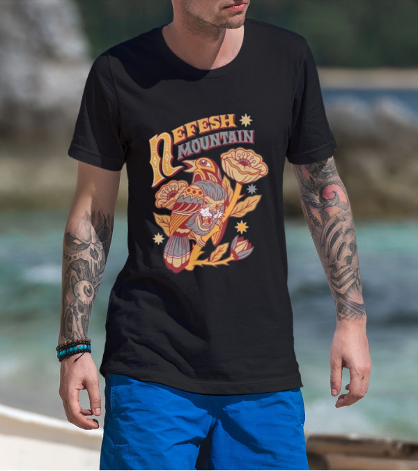 Nefesh Mountain Vibrant Sparrow And Fierce Lion Floral Harmony T-Shirt