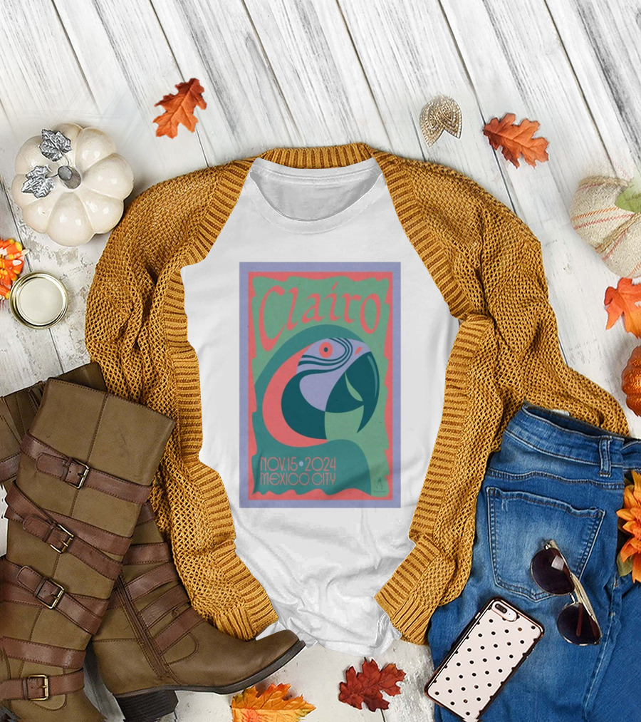 Clairo Nov 15 2024 Mexico City Parrot T-Shirt