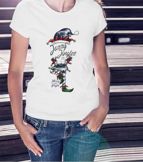 Jazzy Jingles Elf Merry And Bright Christmas T-Shirt