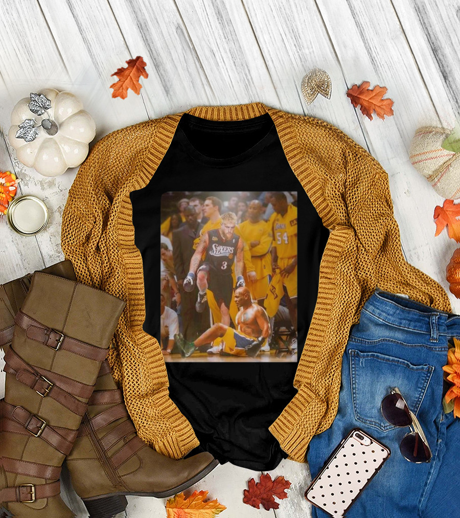Jake Paul Iverson Step Over Mike Tyson Lakers Sixers T-Shirt