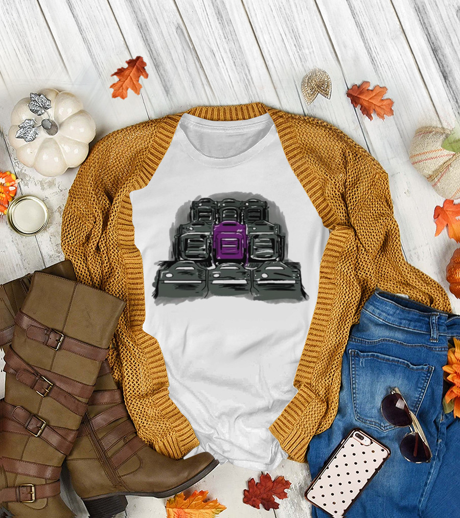 Grimace The Purple Seat Among Gray Car Seats T-Shirt
