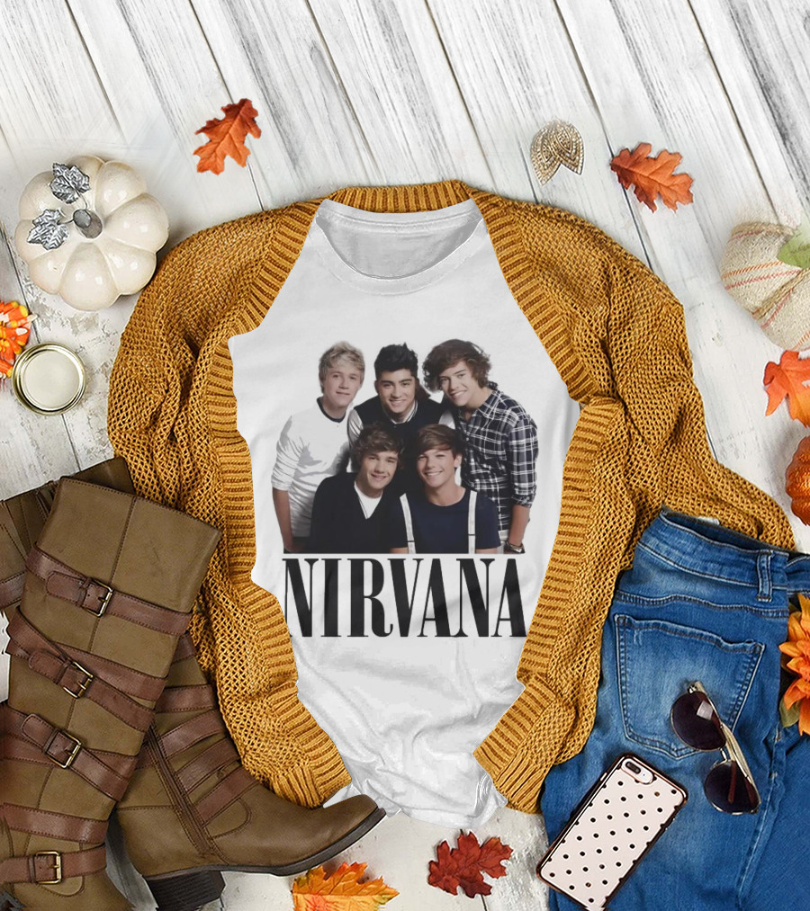 Nirvana One Direction Mashup Fan Shirt Image T-Shirt