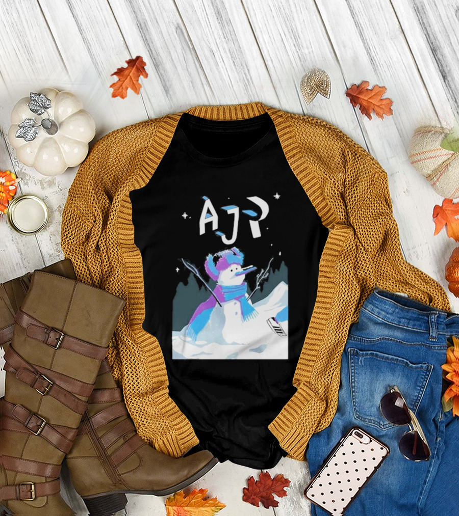 AJR Brothers 2024 Snowman Winter Scene T-Shirt