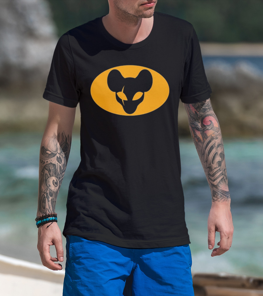 Mythical Sausage Ratman Bat-Inspired Emblem T-Shirt